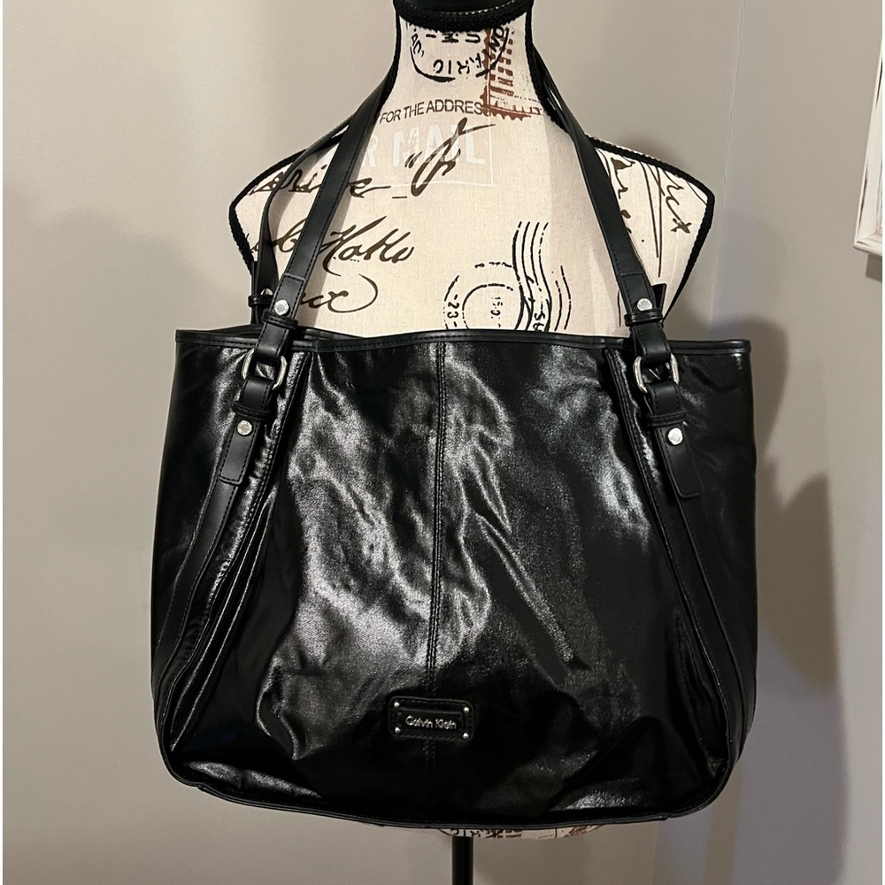 Calvin Klein black tote handbag